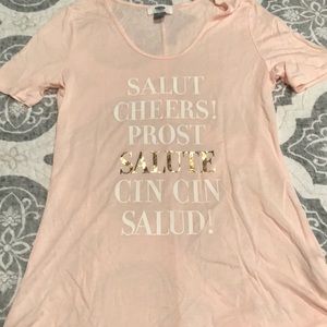 NWOT pink tee - rosè party top